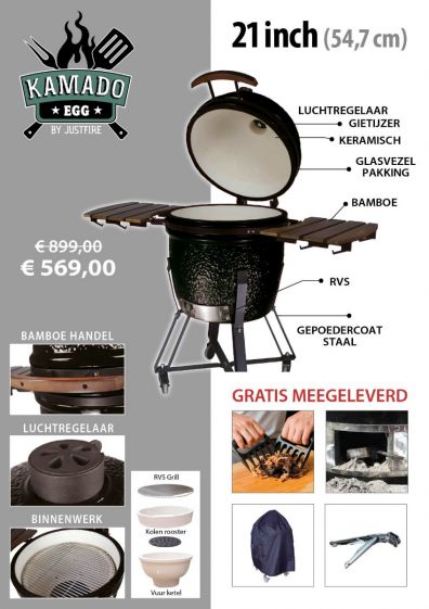 Toevoeging Maak los Jeugd Kamado BBQ kopen? - 21 inch Kamado - Kamado-Experience.nl